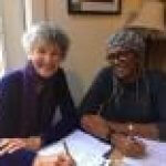 Edwina Trentham and Marilyn Turner planning the African American Read-In.jpg